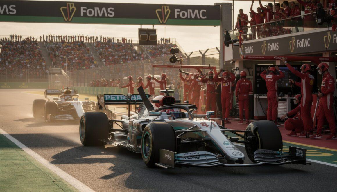 experience the thrilling australian grand prix where george russell secures a stunning victory for mercedes, achieving a 1-2 finish, while ferrari's strategy missteps lead to unexpected challenges.