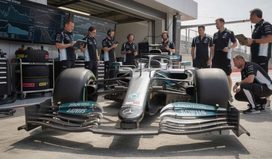 mercedes explains that the 'two-phase' front wing activation is related to reliability issues and is not an attempt to exploit f1 regulations.