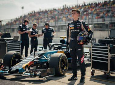 discover the journey of a promising young driver as they prepare to compete in the formula one feeder series, showcasing their rise in the world of motorsport.