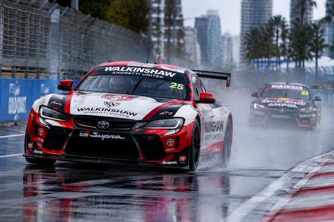 chaz mostert mastered the rain-soaked gold coast supercars race, delivering a commanding performance for walkinshaw toyota.